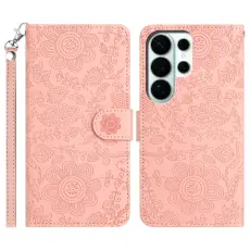 Samsung Galaxy S26 Ultra Fodral Med Blommigt Tryck Rosa