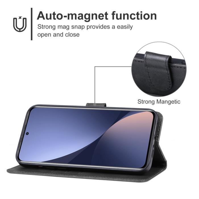 Bild 4, Xiaomi 13 5G Fodral Solid Läder Svart