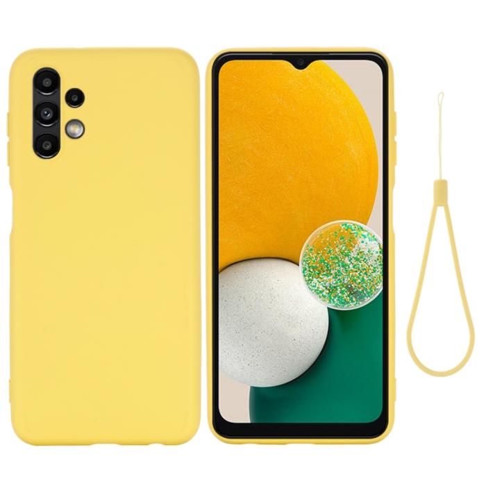 Bild 2, Samsung Galaxy A13 4G Skal Silikon Liquid Gul