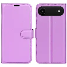 iPhone Air Fodral Litchi L&auml;der Lila