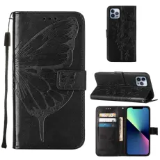 iPhone 15 Pro Fodral Med Fj&auml;ril Tryck Svart