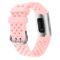 Silikon Armband Ihåligt Fitbit Charge 3 / 4 Ljus Rosa