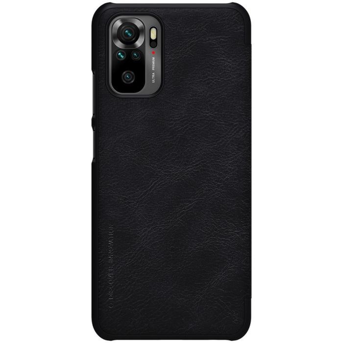 Bild 2, Xiaomi Redmi Note 10S - NILLKIN Qin Läder Fodral - Svart