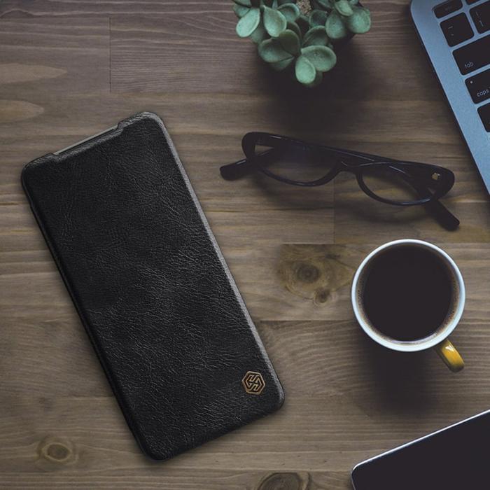 Bild 5, Xiaomi Redmi Note 10S - NILLKIN Qin Läder Fodral - Svart