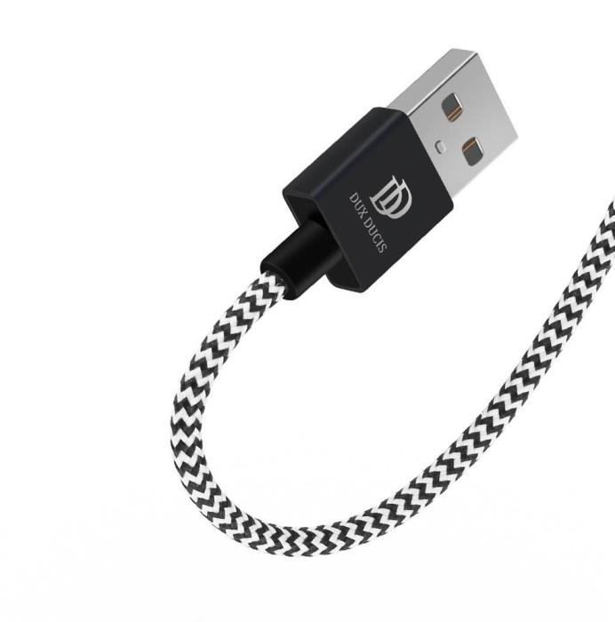 Bild 5, DUX DUCIS 1M Lightning Kabel Quick Charge - Svart/Vit