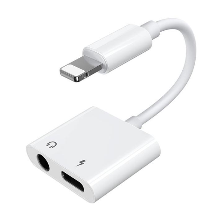 Bild 1, Joyroom Lightning Till AUX 3.5 mm Ljud Adapter - Vit