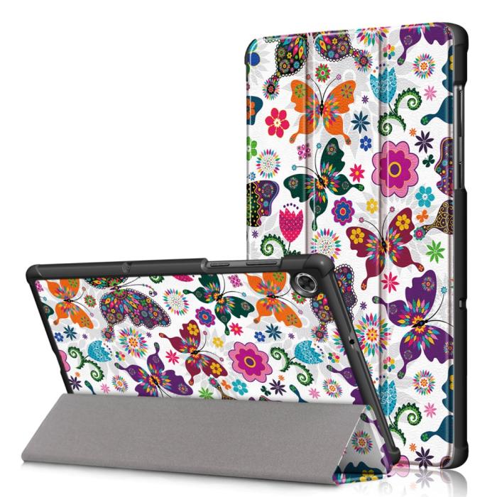 Bild 1, Lenovo Tab M10 HD (2nd Gen) - Tri-Fold Fodral - Fjärilar