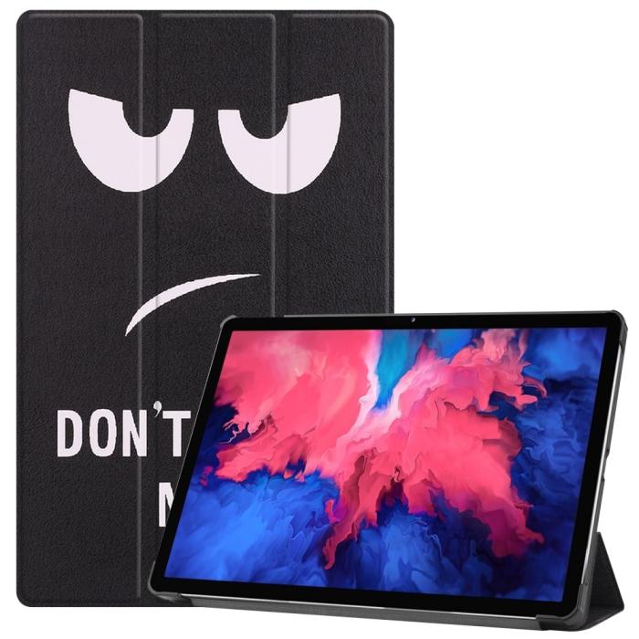 Bild 1, Lenovo Tab P11 / P11 Plus - Tri-Fold Läder Fodral - Dont Touch Me