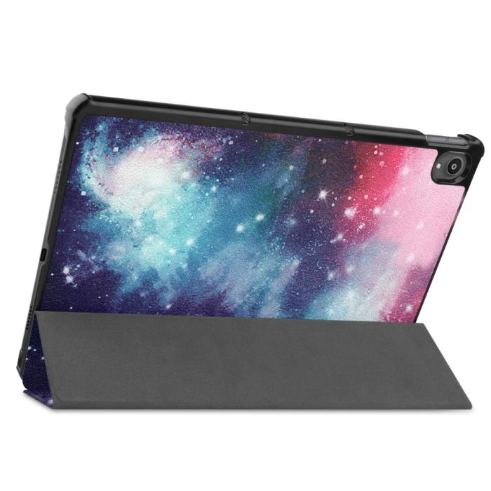 Bild 5, Lenovo Tab P11 / P11 Plus - Tri-Fold Läder Fodral - Cosmic Space