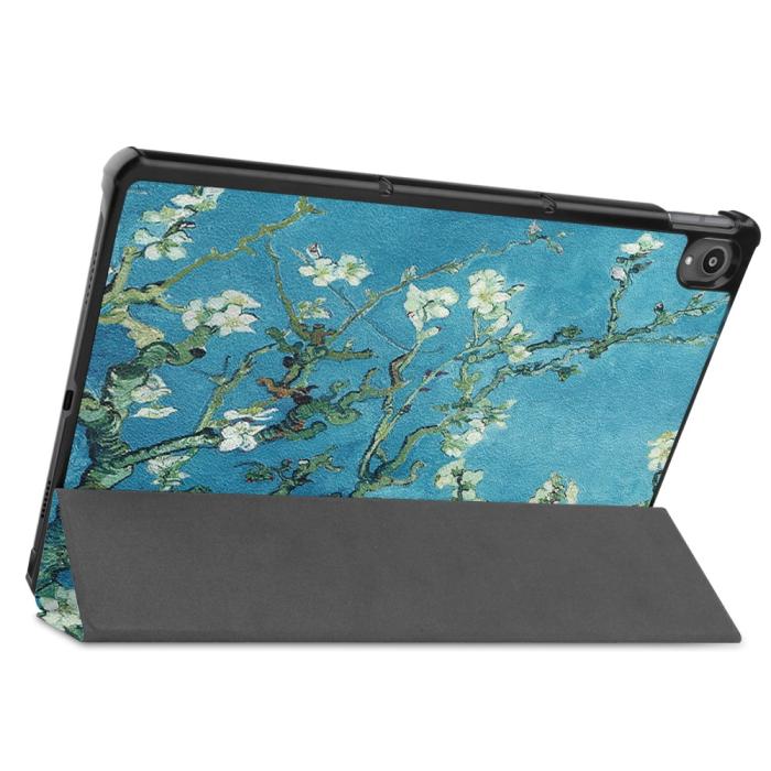 Bild 5, Lenovo Tab P11 / P11 Plus - Tri-Fold Läder Fodral - Peach Blossom