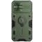 iPhone 13 Pro - NILLKIN CamShield Armor Hybrid Ring Skal - Grön