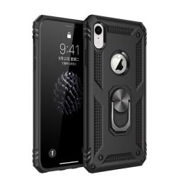 iPhone XR - Hybrid Armor Ring Skal - Svart