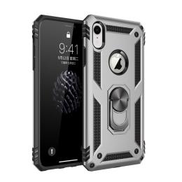 iPhone XR - Hybrid Armor Ring Skal - Silver