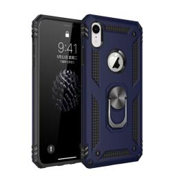 iPhone XR - Hybrid Armor Ring Skal - Mörk Blå