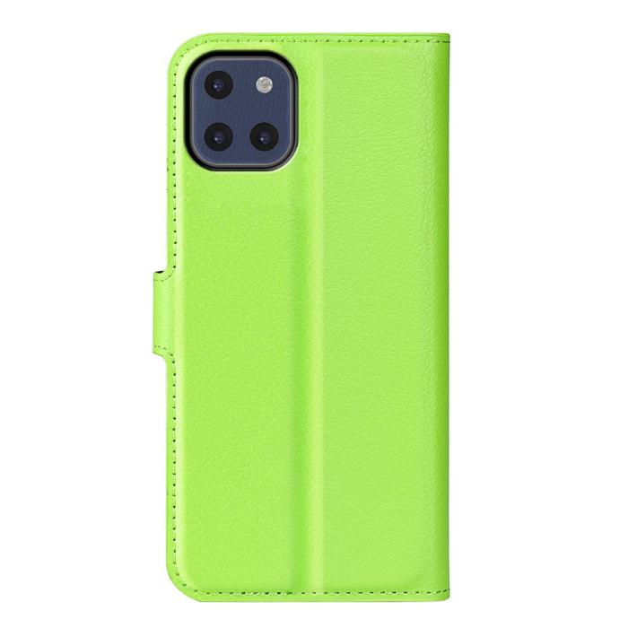 Bild 3, Samsung Galaxy A03 Fodral Litchi Läder Grön
