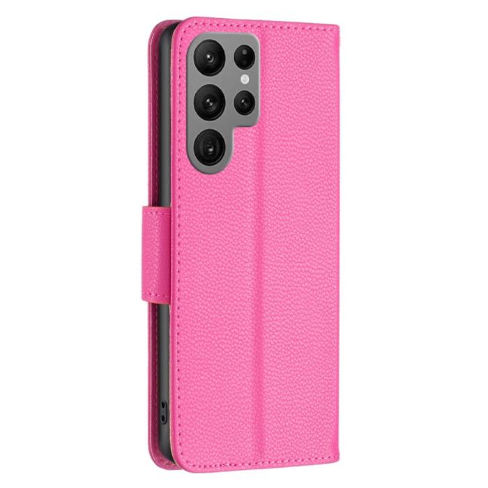 Bild 5, Samsung Galaxy S24 Ultra Fodral Litchi Shark Rosa