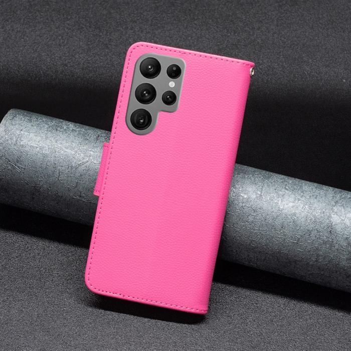Bild 6, Samsung Galaxy S24 Ultra Fodral Litchi Shark Rosa