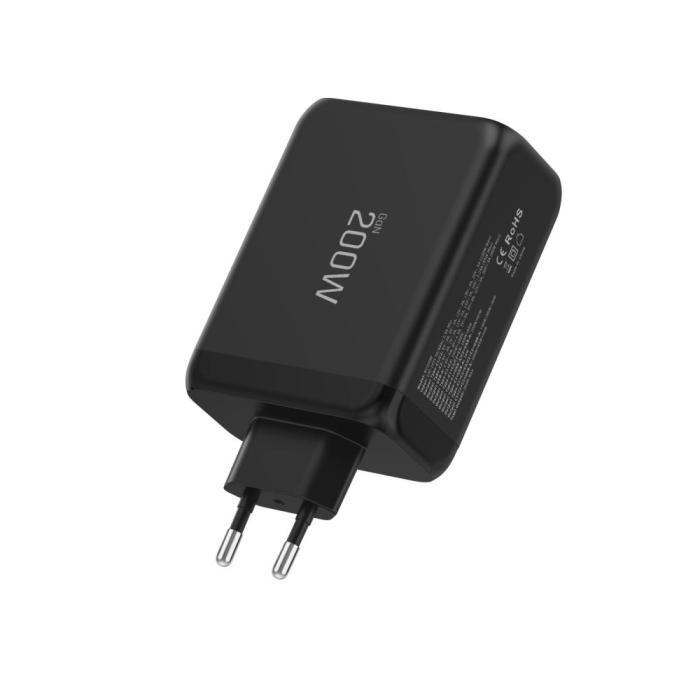 Bild 4, Tech-Protect 200W Väggladdare PD QC3.0 USB-C / USB-A Svart