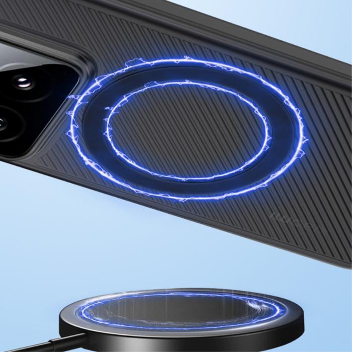 Bild 3, Xiaomi 14 Skal MagSafe Anti-Slip Frostad Svart
