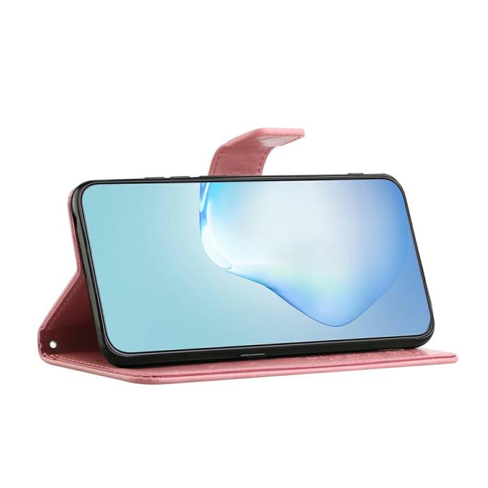 Bild 3, Motorola Moto G86 Power/G86 5G Fodral Träd Tryck Rosa