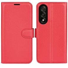 OnePlus Nord 5 5G Fodral Litchi L&auml;der R&ouml;d