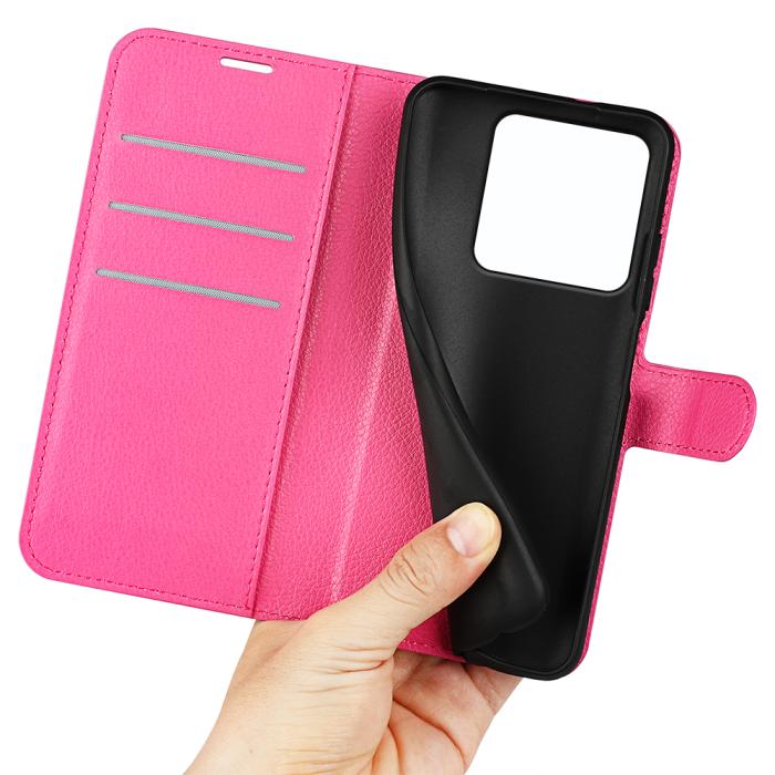 Bild 4, Xiaomi 15T Fodral Litchi Läder Rosa