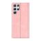 Samsung Galaxy S22 Ultra Fodral Flip Läder Ljus Rosa