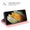 Samsung Galaxy S22 Ultra Fodral Flip Läder Ljus Rosa