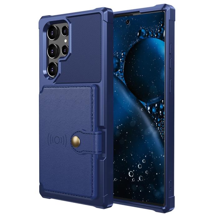 Bild 1, Samsung Galaxy S22 Ultra Skal Med Magnetisk Plånbok Blå