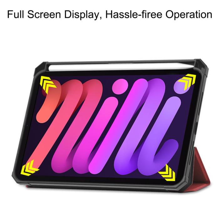 Bild 6, iPad Mini 2024/2021 Fodral Shockproof Tri-Fold Med Pennhållare
