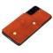 Samsung Galaxy S22 Skal Med Kortfack Och Magnet Brun