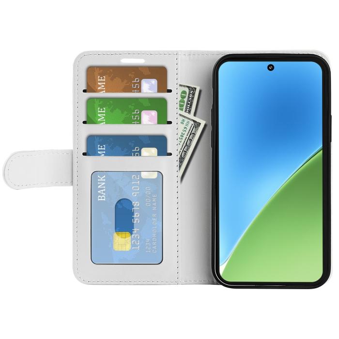 Bild 2, Xiaomi 15 Fodral Crazy Horse Läder Vit