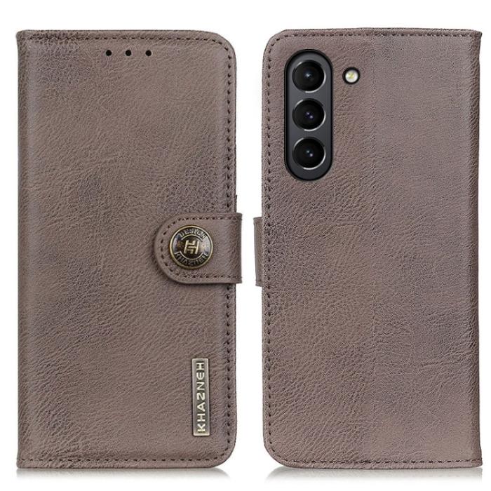 Bild 2, KHAZNEH Samsung Galaxy S21 FE Fodral Läder Khaki