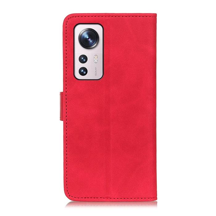 Bild 3, KHAZNEH Xiaomi 12 Pro Fodral Retro Läder Röd