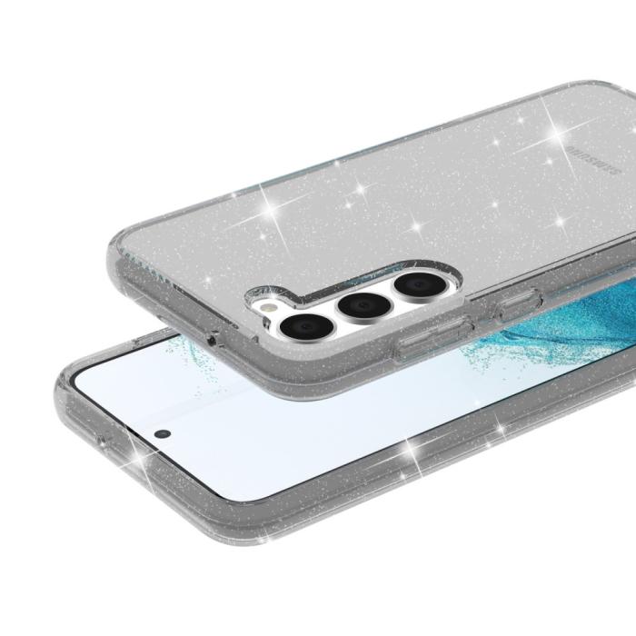 Bild 4, Samsung Galaxy S23 Plus Skal Glitter Hybrid Grå
