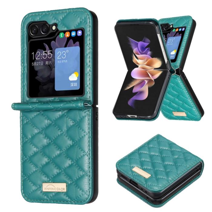 Bild 2, Galaxy Z Flip 6 / 7 FE Skal Diamond Textur Grön