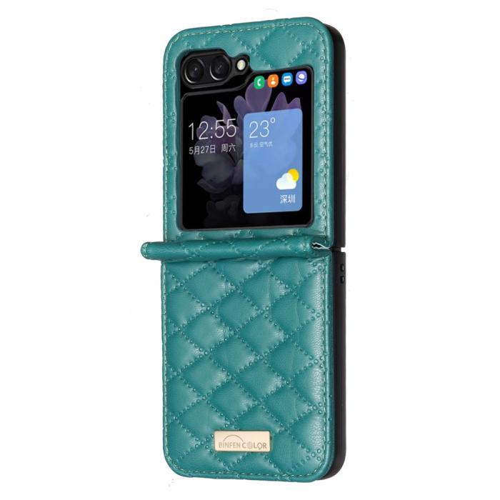 Bild 3, Galaxy Z Flip 6 / 7 FE Skal Diamond Textur Grön