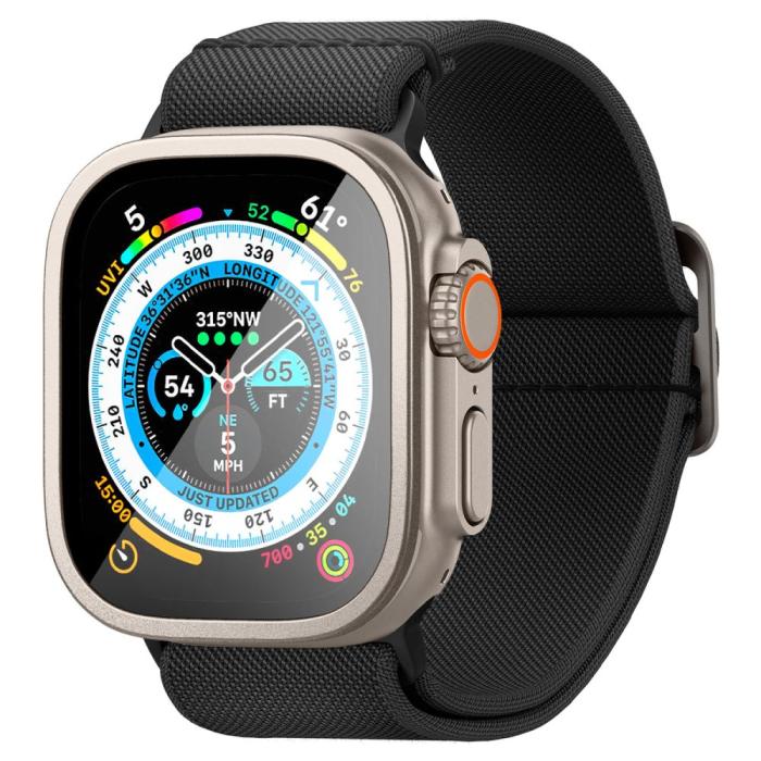 Bild 2, Spigen Apple Watch Ultra 49 mm Skärmskydd Glas.tR Slim Pro Titanium