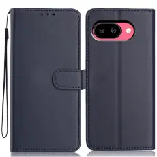 Google Pixel 10a Fodral L&auml;der M&ouml;rk Bl&aring;