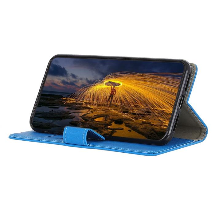 Bild 5, Motorola Moto G200 Fodral Solid Läder Blå