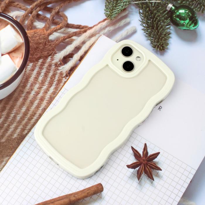 Bild 3, iPhone 15 Skal Wavy Hybrid Transparent/Vit
