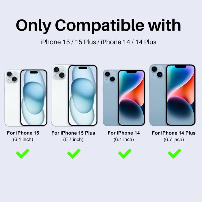 Bild 2, NORTHJO iPhone 15/15 Plus/14/14 Plus Linsskydd Strass 3-PACK Blå