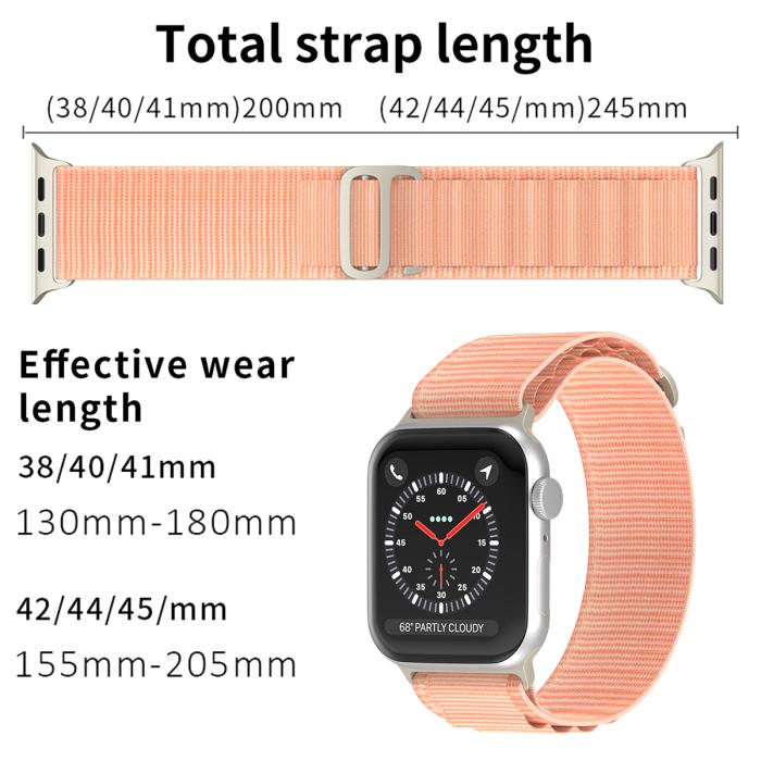 Bild 4, Apple Watch 42/44/45/49 mm Armband Alpine Pro Loop Rosa