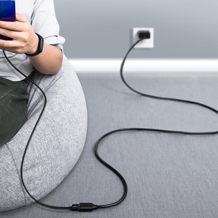 Bild 4, UGREEN 2m USB 3.0 Hane Till Hona Förlängningskabel Svart