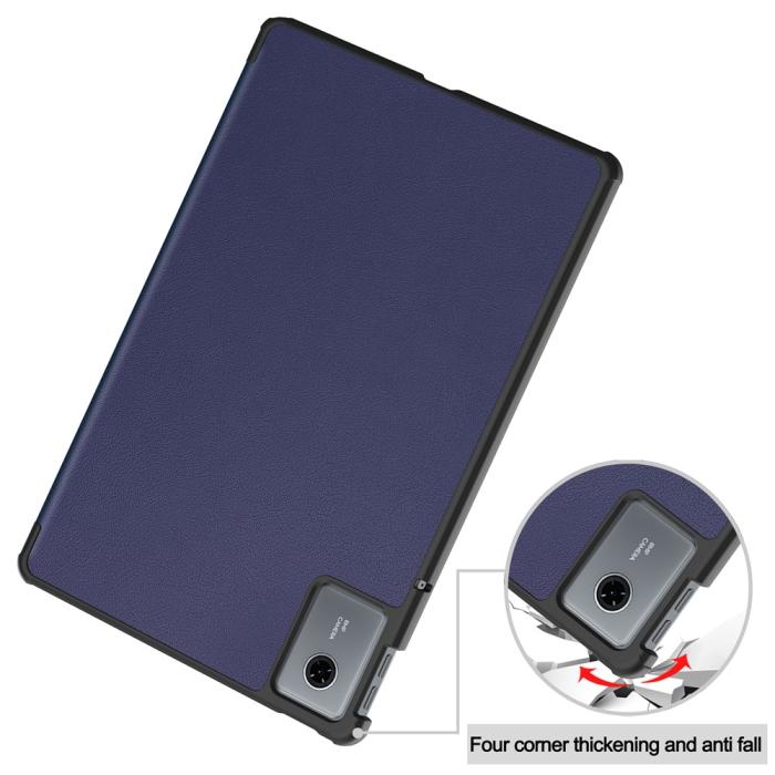 Bild 6, Lenovo Idea Tab Fodral Tri-Fold Läder Mörk Blå