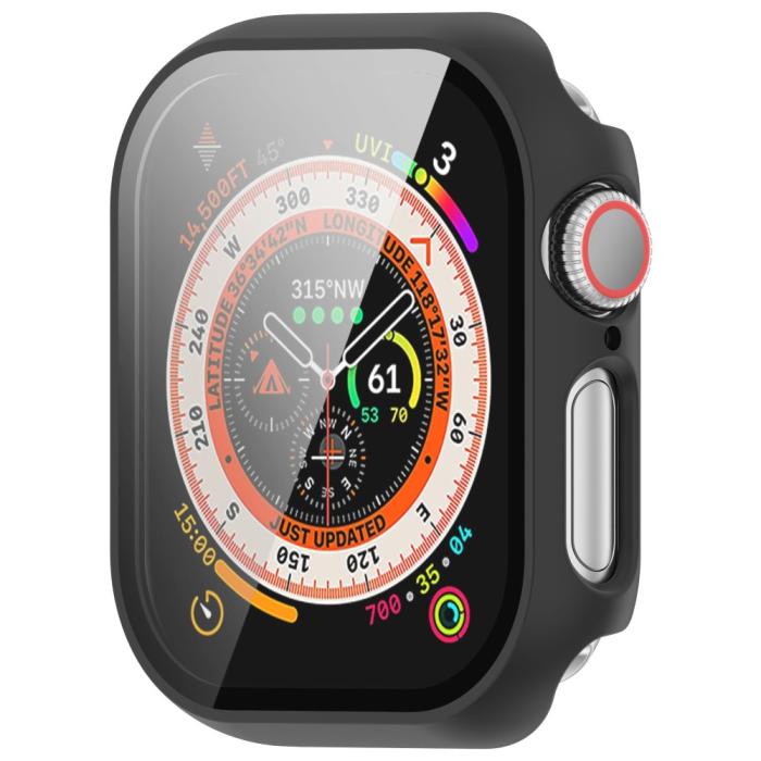Bild 5, Apple Watch 10 42 mm Skal Med Skärmskydd Härdat Glas Svart