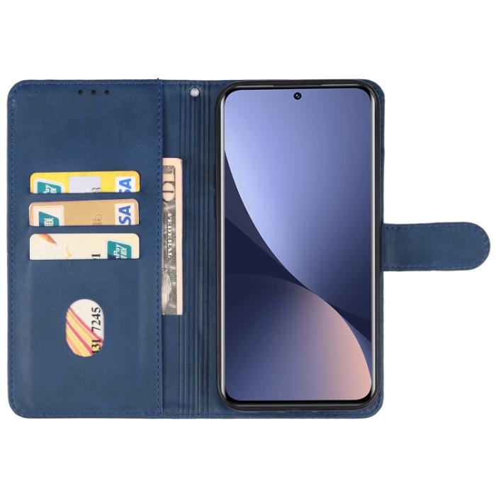 Bild 3, Xiaomi 13 5G Fodral Solid Läder Blå