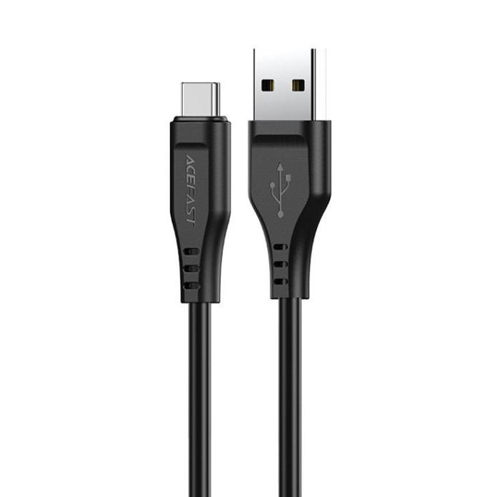 Bild 1, Acefast 3A USB-A Till USB-C 1.2m - Svart