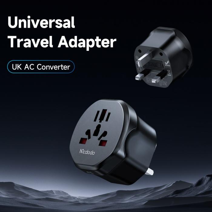 Bild 2, MCDODO Universal Reseadapter UK Plugg UK/EU/US