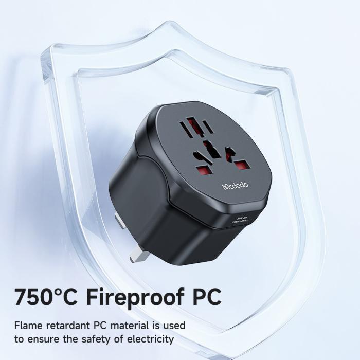 Bild 3, MCDODO Universal Reseadapter UK Plugg UK/EU/US